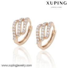 23016-Xuping Jewelry New Design plaqué or boucle d&#39;oreille avec Zircon